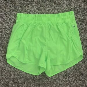 CRZ YOGA Green Athletic Shorts Lightweight Moisture-Wicking